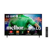 Vista frontal da Smart TV LG UHD AI 4K UA85 de 50 polegadas 2025 50UA8550PSA