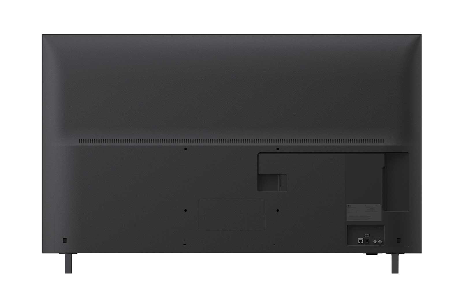 Vista lateral esquerda da LG UHD UA85 TV.