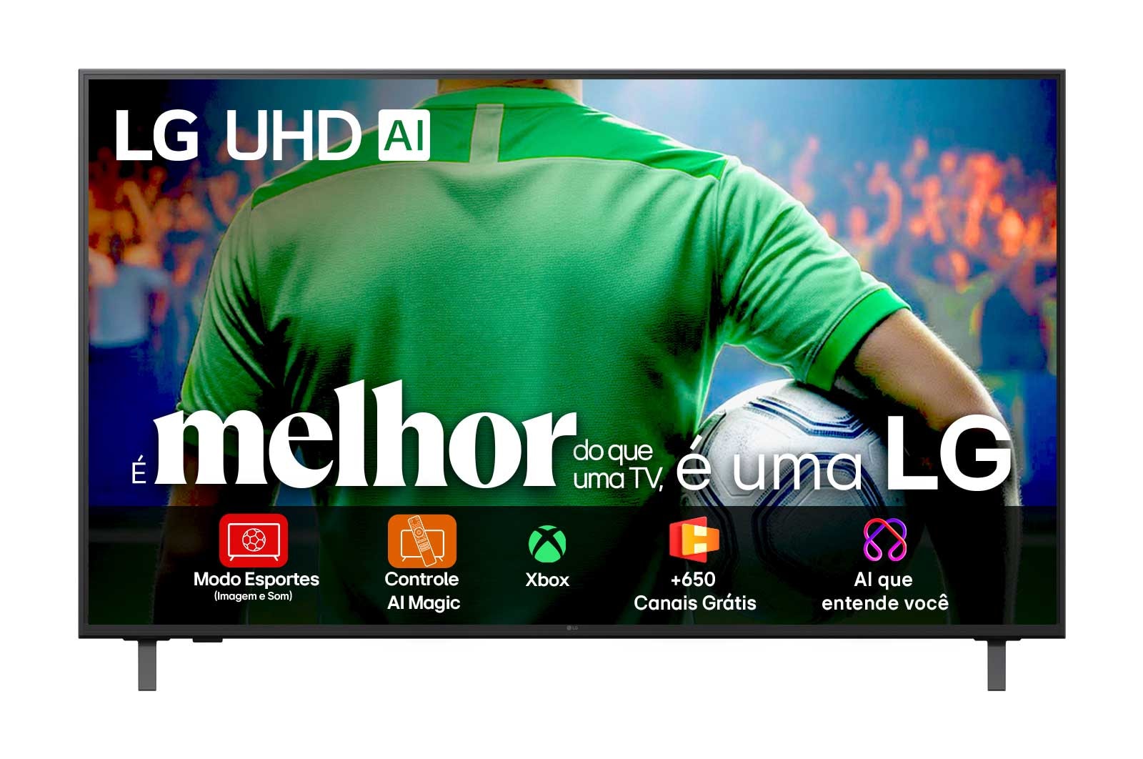 Vista frontal da UHD UA85 TV