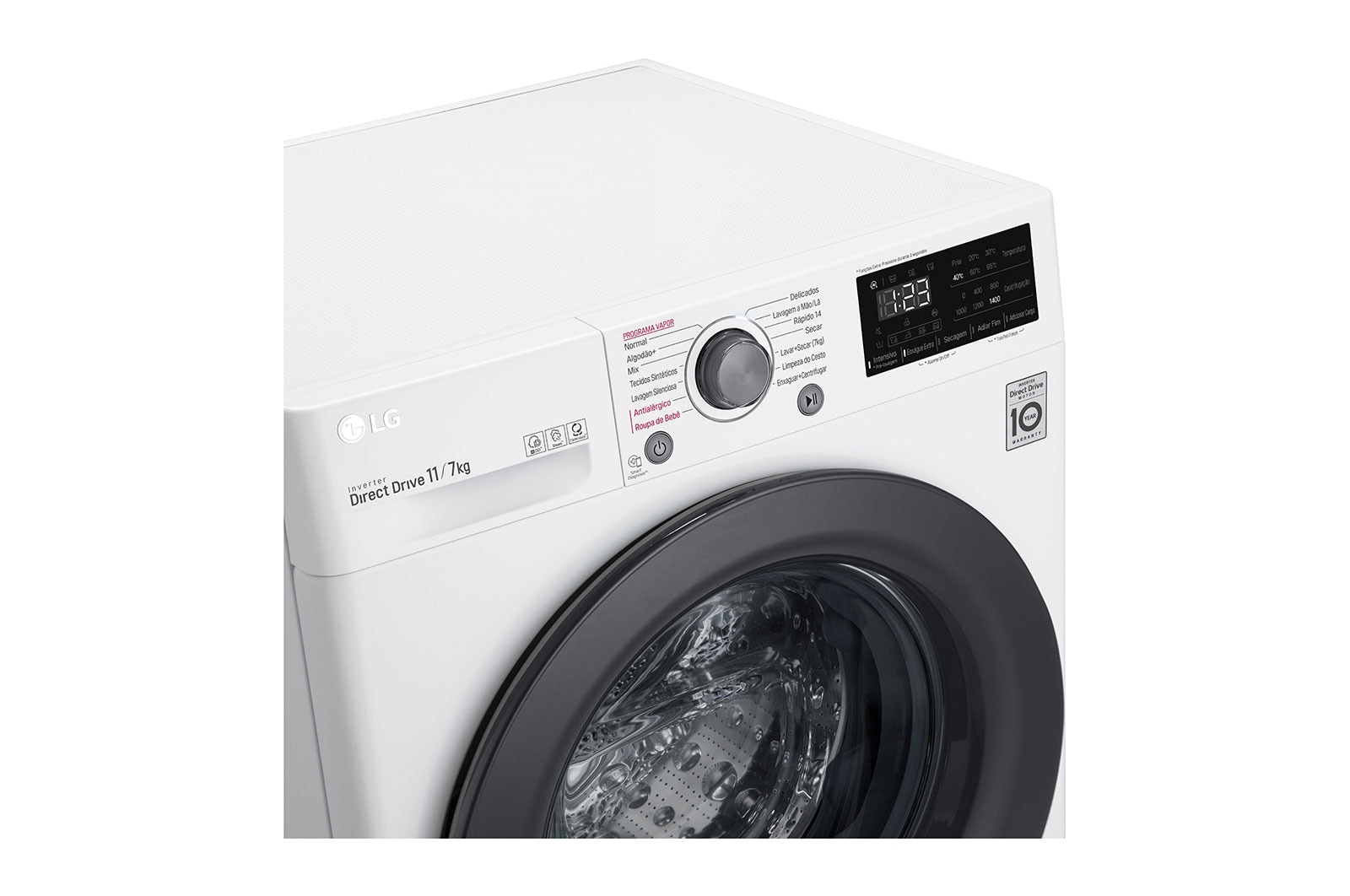 LG Lava e Seca LG VC5 11kg Branco com Inteligência Artificial AIDD™ - CV3011WG4 - 127v, CV3011WG4