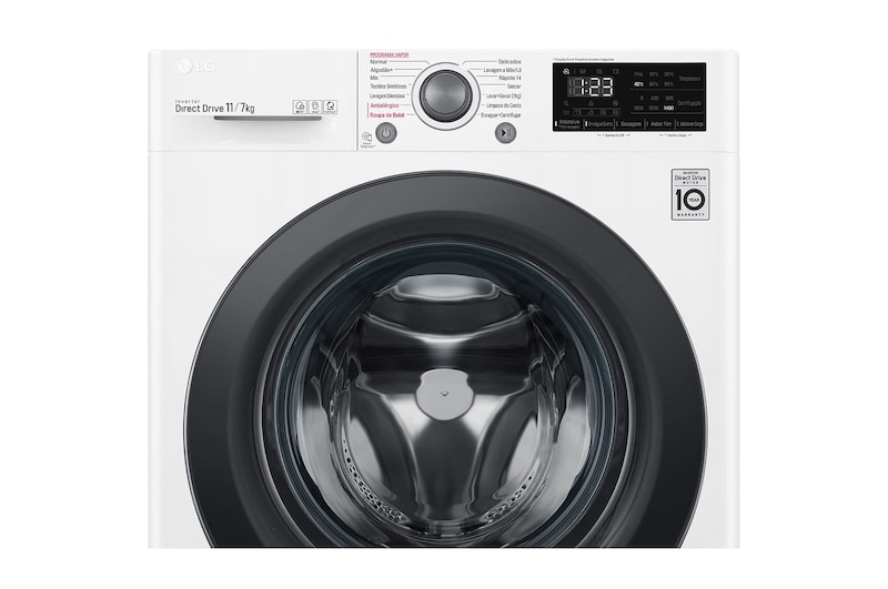 LG Lava e Seca LG VC5 11kg Branco com Inteligência Artificial AIDD™ - CV3011WG4 - 127v, CV3011WG4