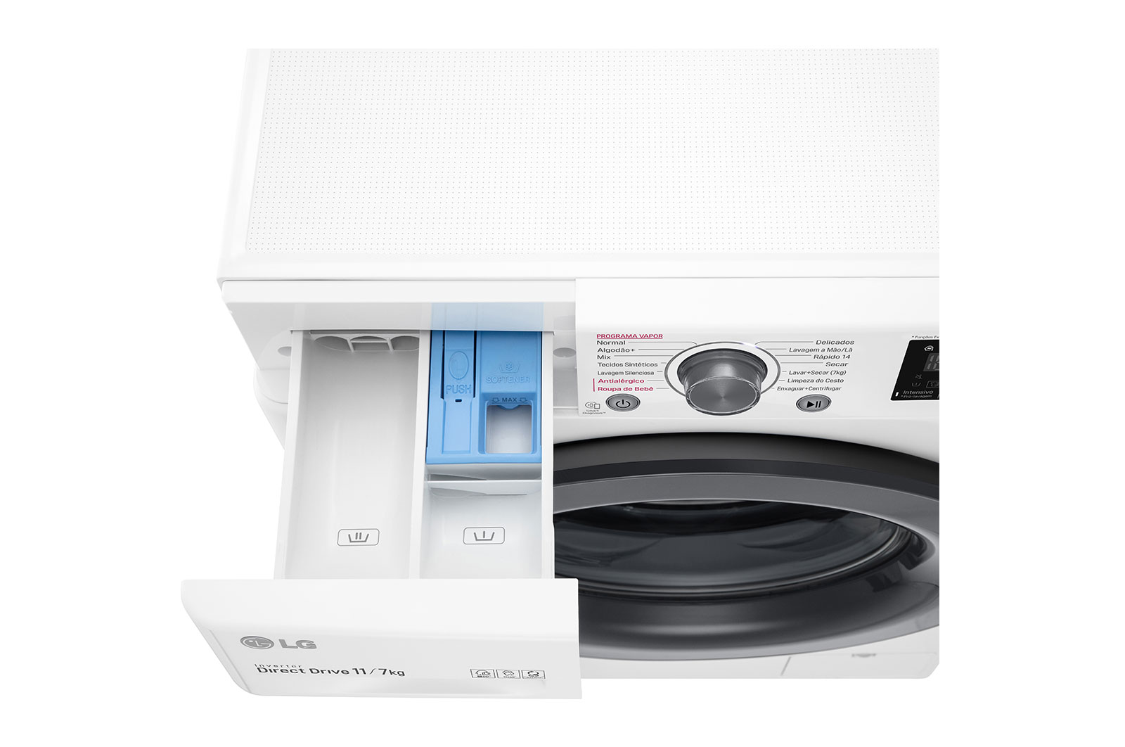 LG Lava e Seca LG VC5 11kg Branco com Inteligência Artificial AIDD™ - CV3011WG4 - 127v, CV3011WG4