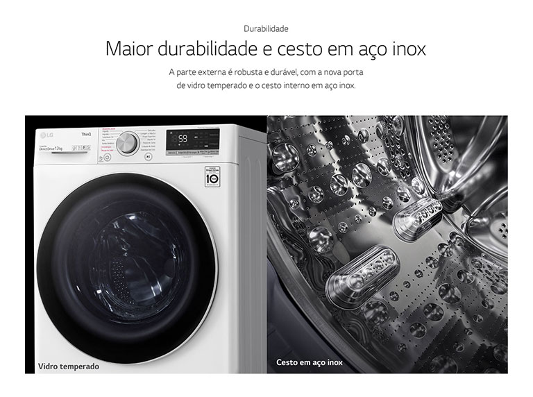 Maior durabilidade e cesto em aço inox!