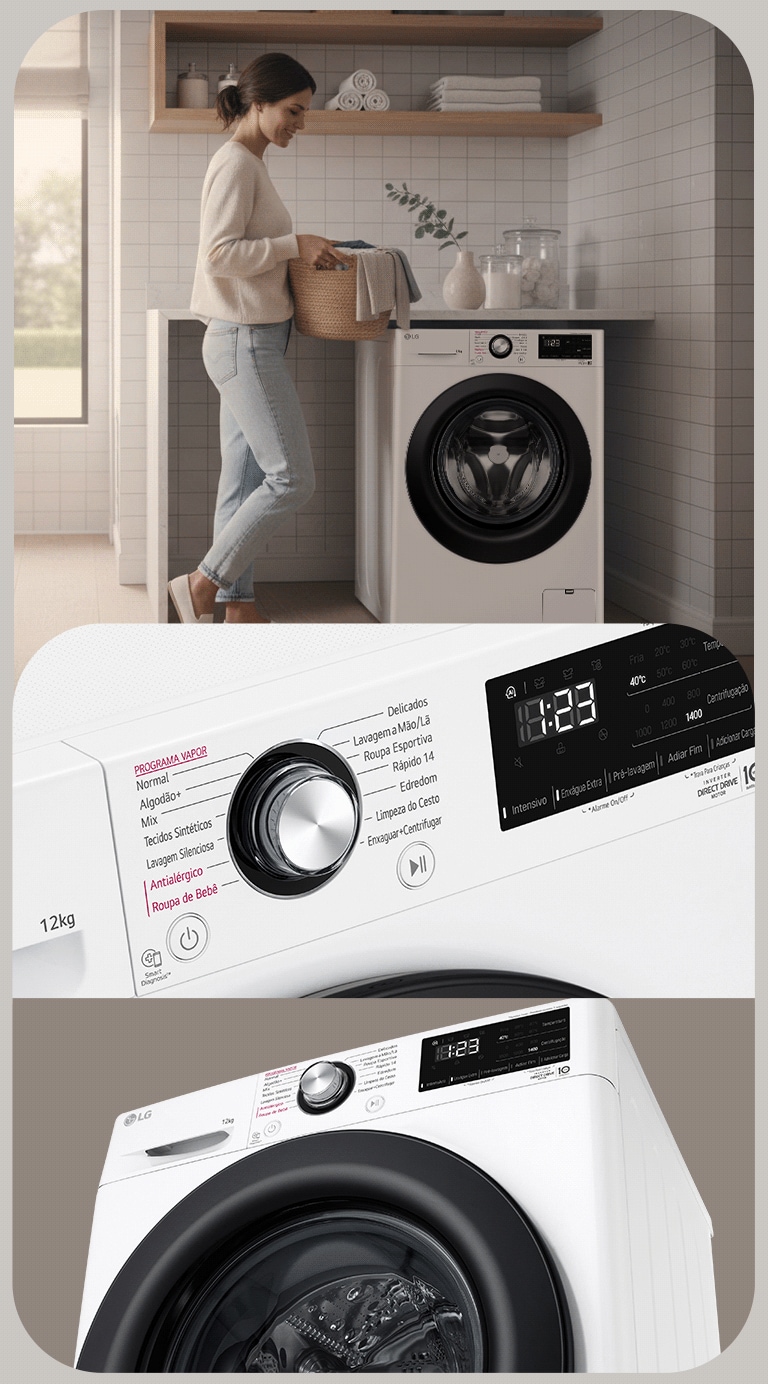 Imagens meramente ilustrativas. Para mais informações dos produtos e suas funcionalidades, acesse lg.com/br.