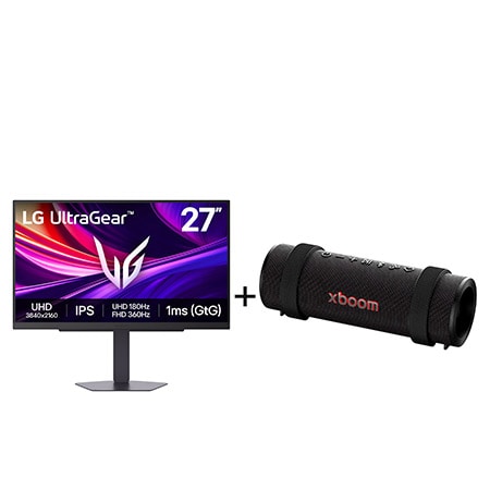 Combo Monitor Gamer LG 27G810A-B Tela 27" HD + Caixa de Som Bluetooth LG xboom Grab by will.i.am - East LA - 27G810.GRAB