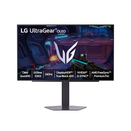 Monitor LG OLED UltraGear™ 27GX704A-B 27", 240Hz, QHD 2K, 0.03ms (GtG), NVIDIA G-SYNC, AMD FreeSync Premium Pro, Vesa AdaptiveSync, HDR True Black 400 - 27GX704A-B