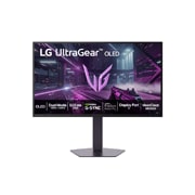 Vista frontal de Monitor LG OLED 4th gen UltraGearTM Dual Mode 27GX790B-B 27", 720Hz HD, 540Hz QHD 2K, 0.02ms (GtG), NVIDIA G-SYNC, AMD FreeSync Premium Pro, Vesa ClearMR21000, Tandem Technology, DCI-P3 99.5%, HDR True Black500 27GX790B-B