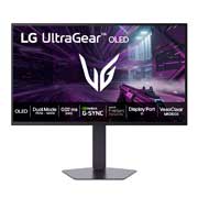 Vista frontal de Monitor LG OLED 4th gen UltraGearTM Dual Mode 27GX790B-B 27", 720Hz HD, 540Hz QHD 2K, 0.02ms (GtG), NVIDIA G-SYNC, AMD FreeSync Premium Pro, Vesa ClearMR21000, Tandem Technology, DCI-P3 99.5%, HDR True Black500 27GX790B-B