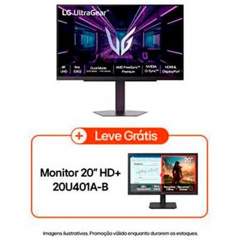 Front view of 27” LG UltraGear™ OLED Gaming Monitor, Dual Mode(720Hz@HD, 540Hz@QHD), DP2.1, Black - 27GX790B-B