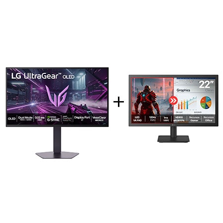 Combo Monitor LG UltraGear™ OLED 32GX850A GX8 4K UHD de 32” +