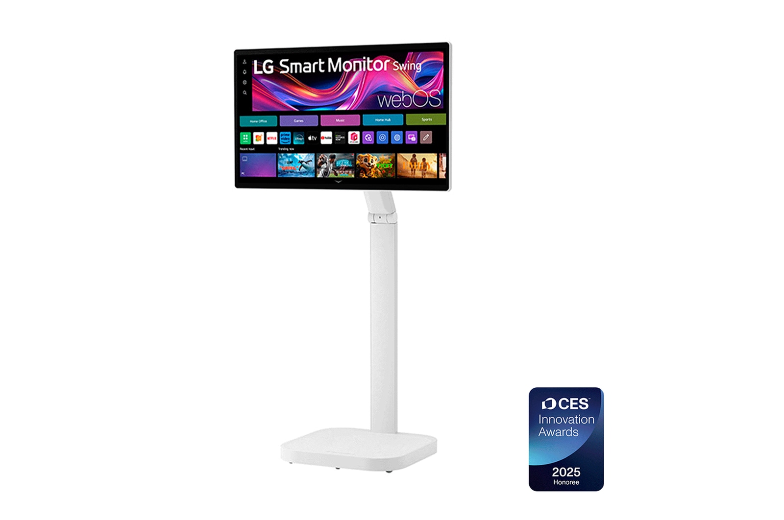 +30 degree side view with monitor height adjusted downward