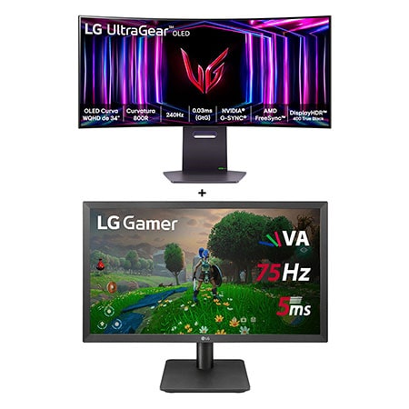 LG UltraGear OLED 34G59QE-B 有機EL 34インチ Monitor Gamer LG UltraGear OLED Curvo 34”, QHD,240Hz + Monitor