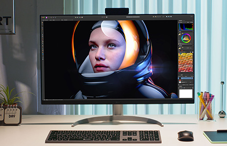 Monitores UHD de 4K e 5K.