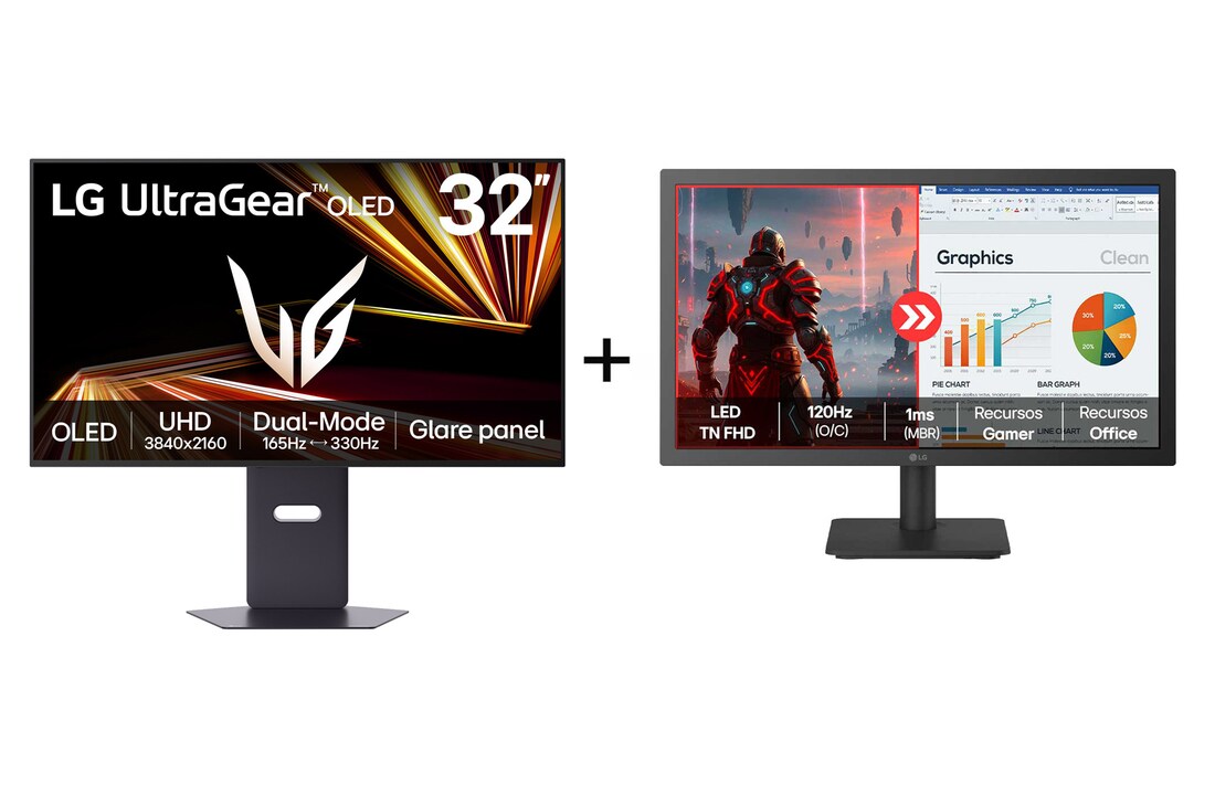 Combo Monitor LG UltraGear™ OLED 32GX850A GX8 4K UHD de 32” +