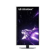 vista frontal do monitor com o suporte em baixo