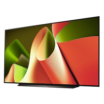 Slightly-angled left-facing side view of LG OLED TV, OLED B4