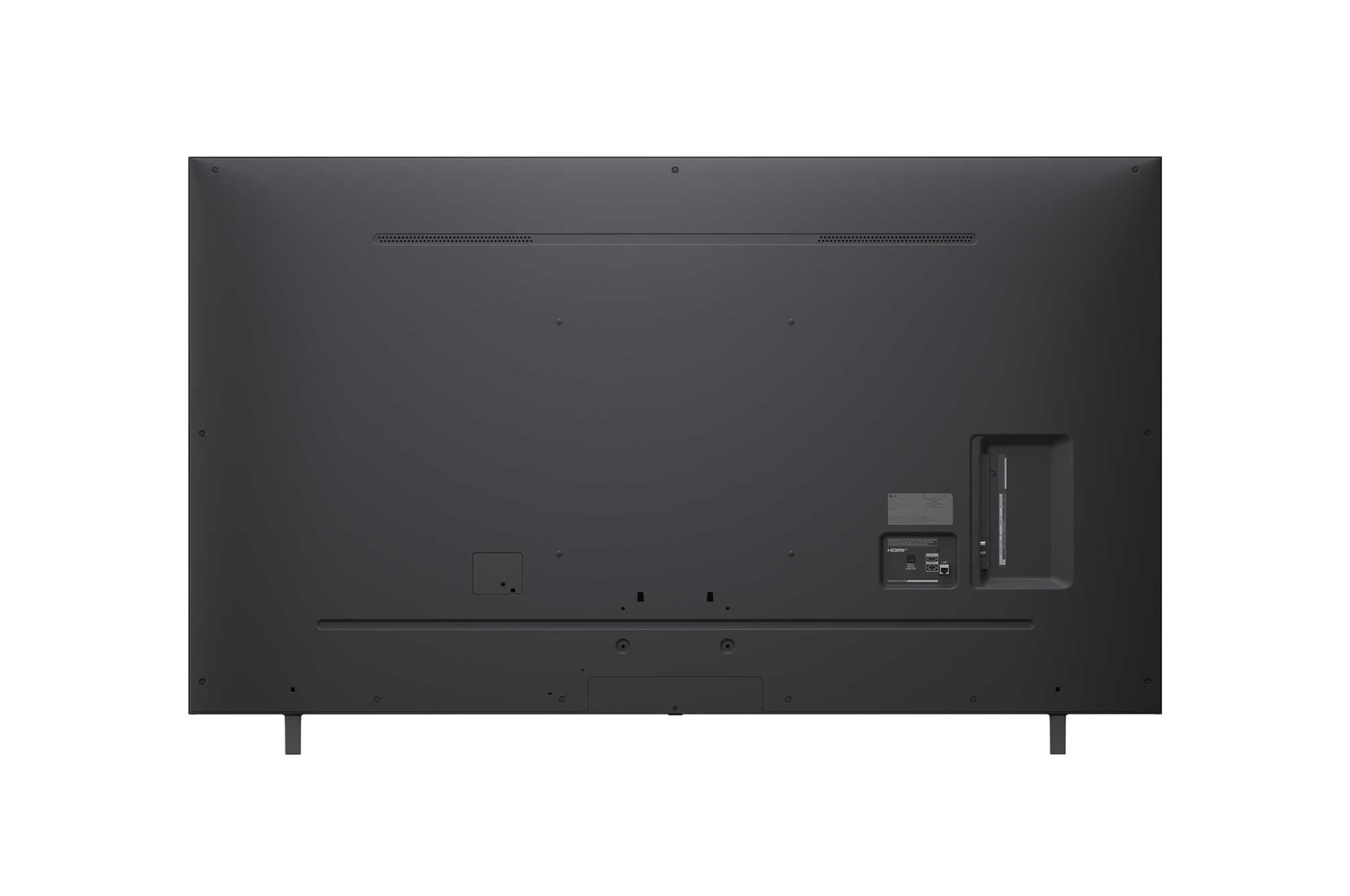 Rear view of LG NanoCell NANO80 TV.