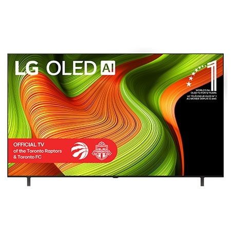Front view of 77 inch LG OLED evo AI B5 4K Smart TV 2025 OLED77B5PUA