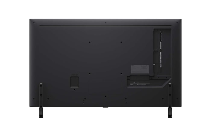 Rear view of LG QNED80 TV