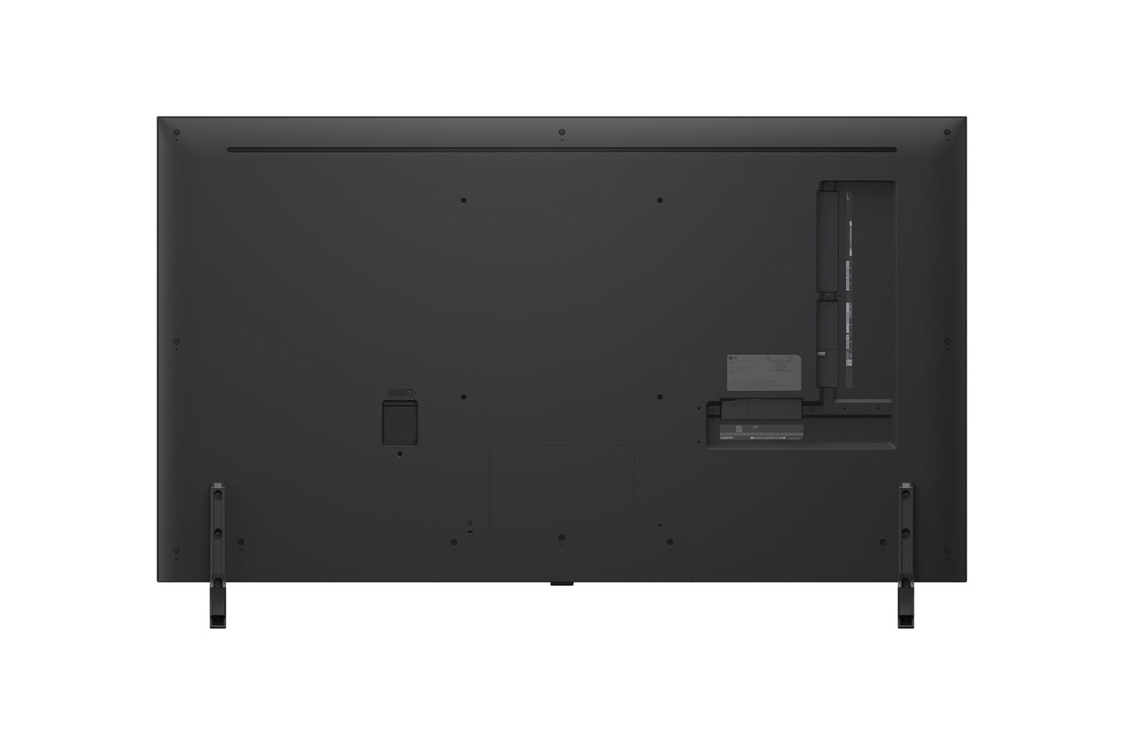 Rear view of LG QNED80 TV