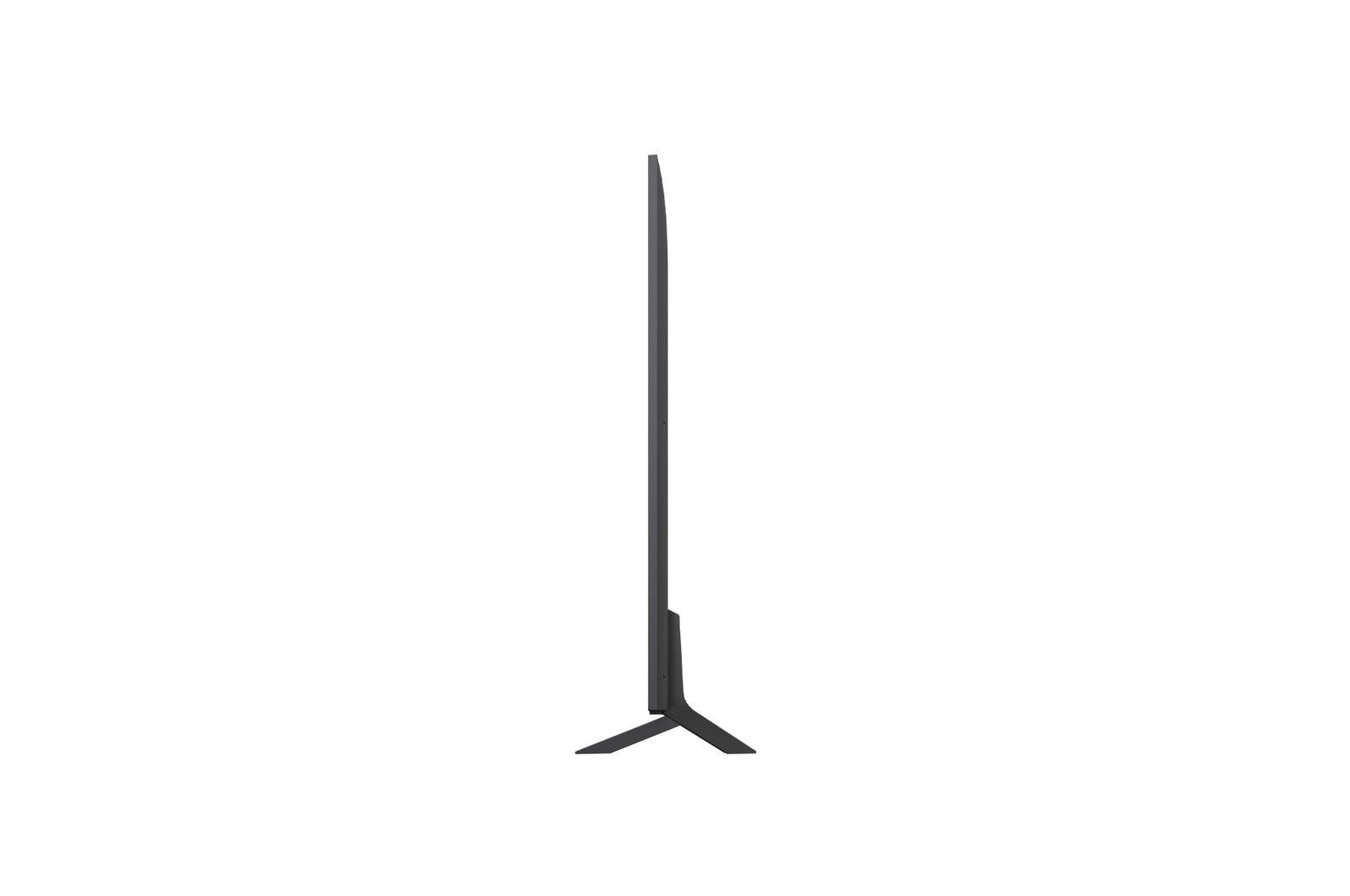 Left-facing side view of LG QNED80 TV 