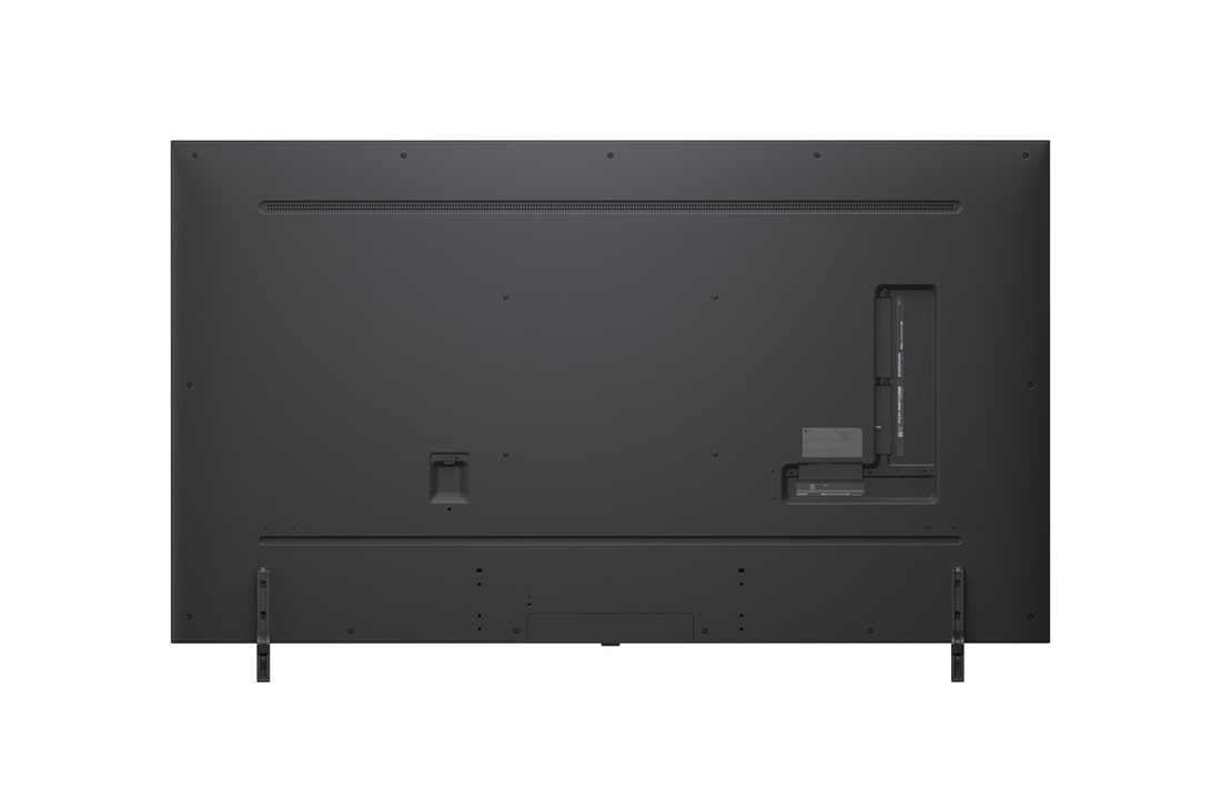 Rear view of LG QNED80 TV