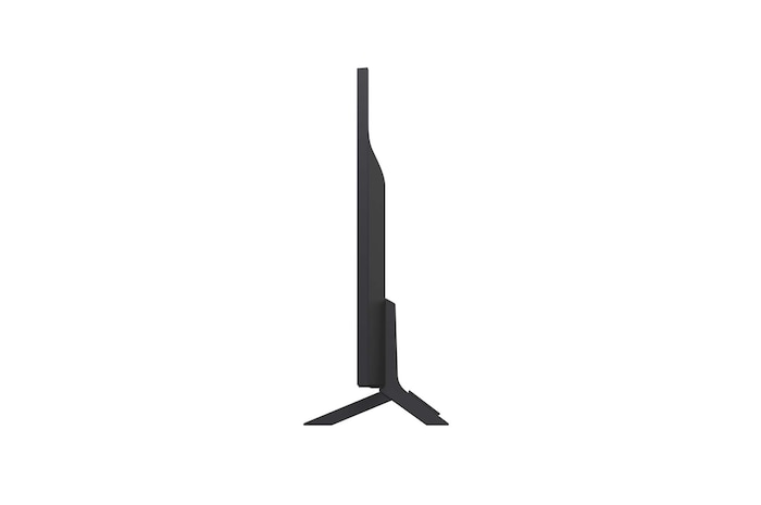 Left-facing side view of LG QNED82 TV