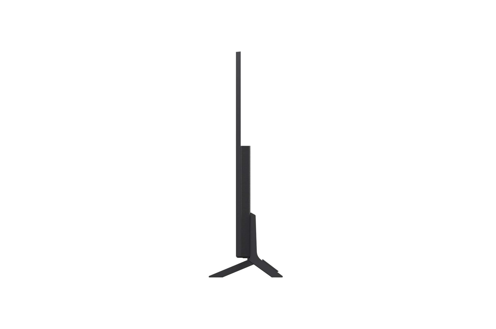 Left-facing side view of LG QNED82 TV 