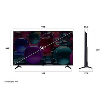 Rear view of LG UHD UA70 TV.