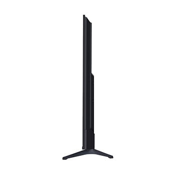 LG TV with an impressively large screen mounted on a wall above a LG Soundbar in a modern style living room.