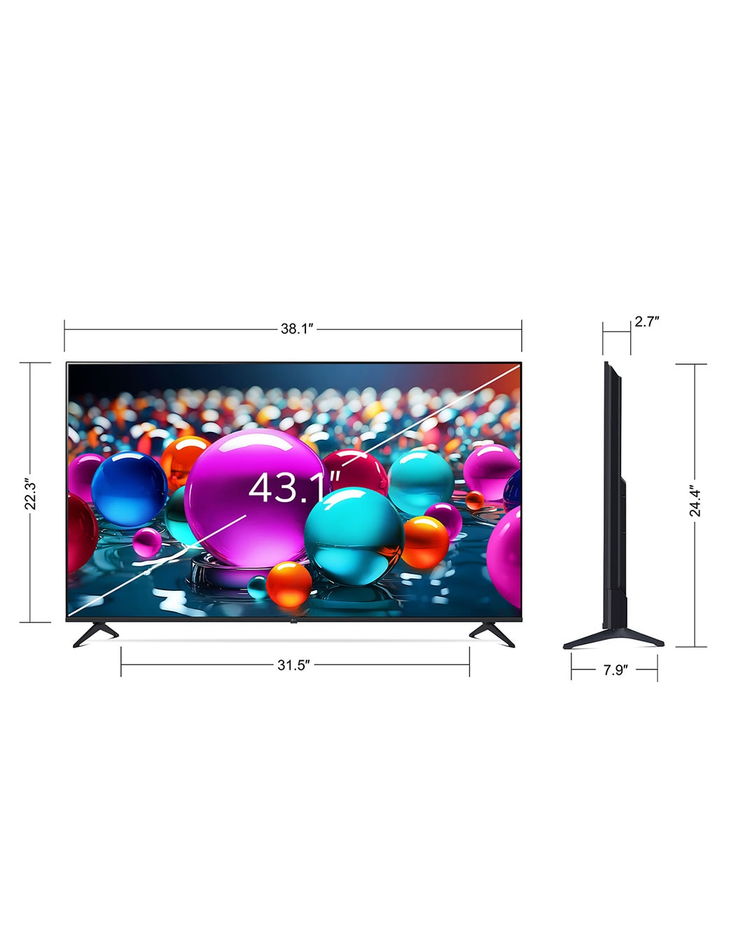 43 inch LG UHD AI UA75 4K Smart TV 2025 - 43UA7500ZUA | LG Canada