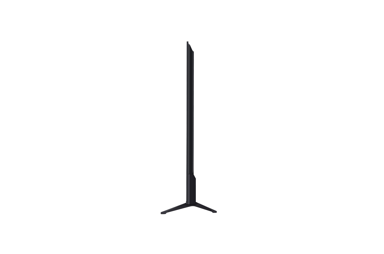 Left-facing side view of LG UHD UA75 TV.
