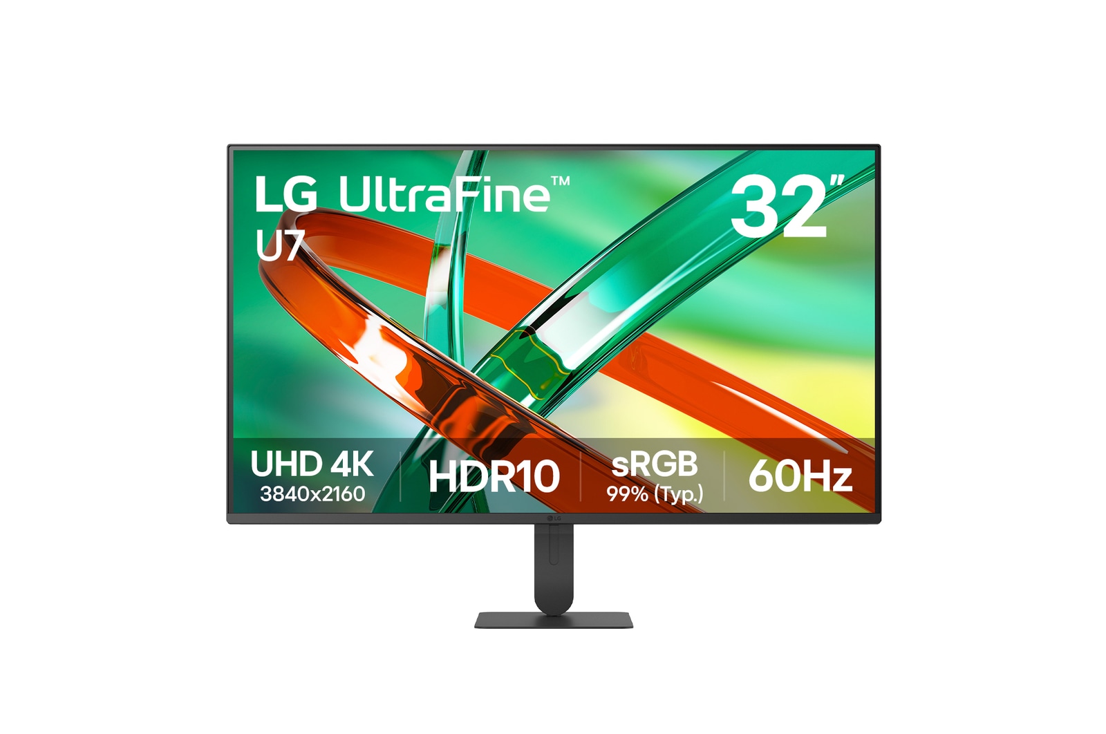 Front view of 32-inch UltraFine™ U7, 4K UHD 4K monitor 32U700B-B