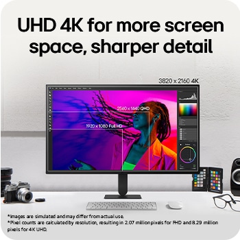 LG UltraFine UHD 4K display showing enhanced clarity and expanded screen space