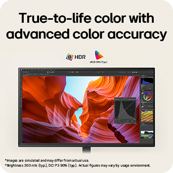 LG UltraFine display presenting accurate and vibrant color reproduction