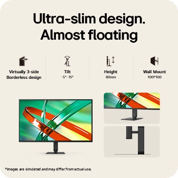 LG UltraFine monitor with a clean, clutter-free design and slim profile