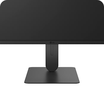 Top view of LG UltraFine monitor highlighting its slim form factor