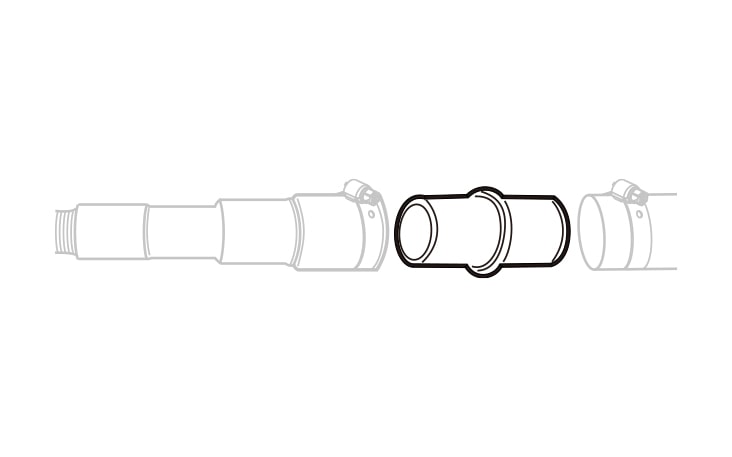 Follow local codes and ordinances Do not exceed 3650 mm distance to drain Do not connect drain hoses from other appliances to the dishwasher drain hose If an extension drain hose is required, use a five eighths or seven eighths inside diameter 2 to 3 feet length hose and a coupler a for connecting the two hose ends