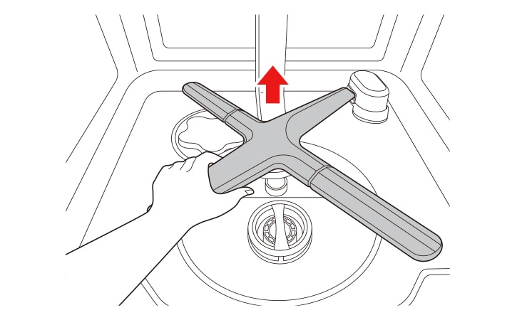 Remove the lower nozzle from the product