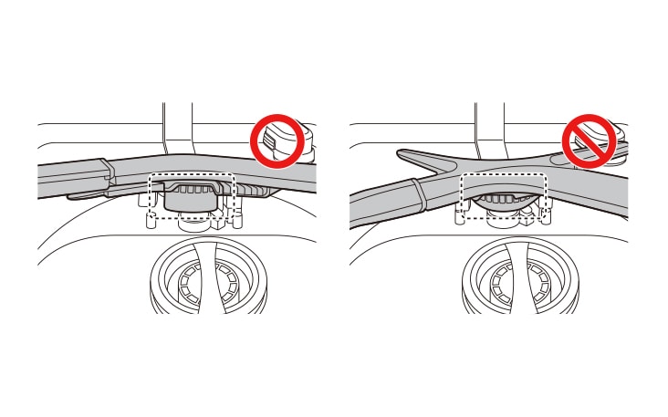 Assemble the new Lower Nozzle with the thick part facing forward as shown on the left