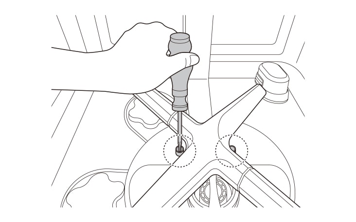 Assemble two screws.
