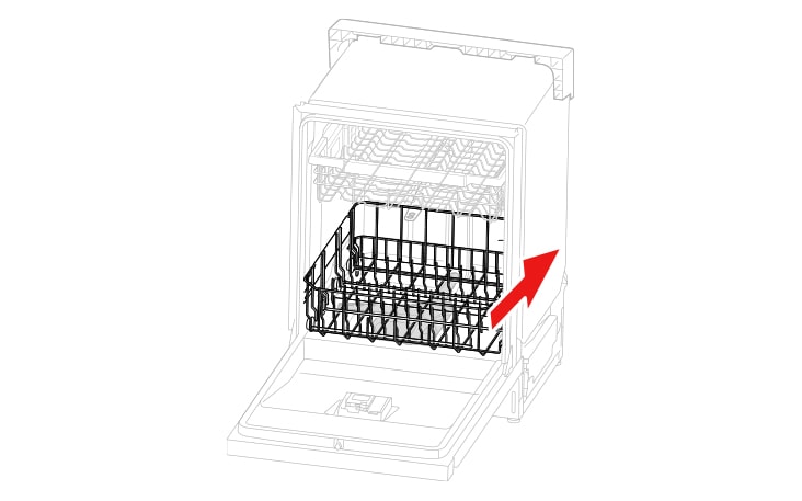 Reassemble the new Lower Rack forward slowly