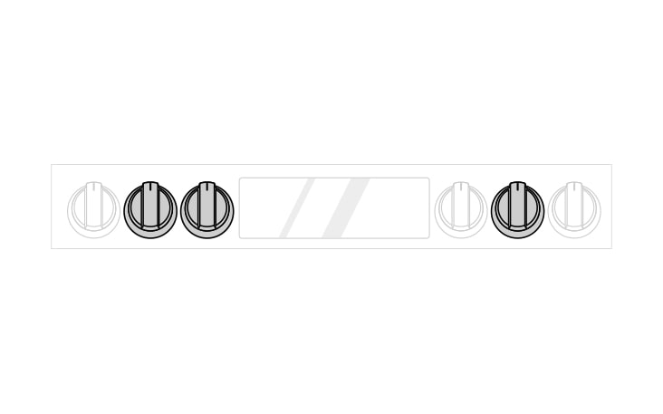 After cleaning the cooktop control knobs, make sure to replace each knob in the correct position Failure to do so can result in improper operation of the burners