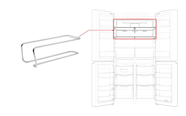 We recommend that you check the outer dimensions of the accessory before purchase and ensure that it can be placed inside your current refrigerator If the space inside the refrigerator is smaller than the accessory it cannot be used
