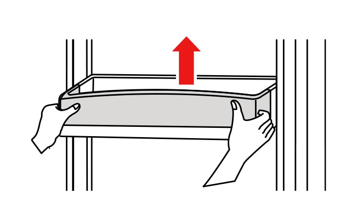 To remove the rack simply lift the rack up and pull straight out