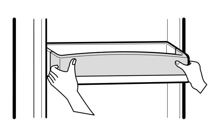 To remove the bin simply lift the bin up and pull straight out