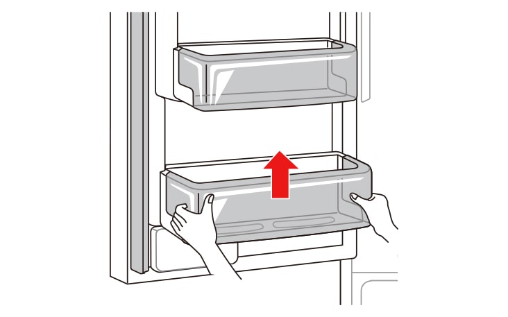 To remove the bin simply lift the bin up and pull straight out