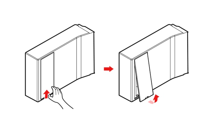 Open the water filter cover.