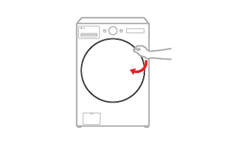 Open the door of the washer or dryer