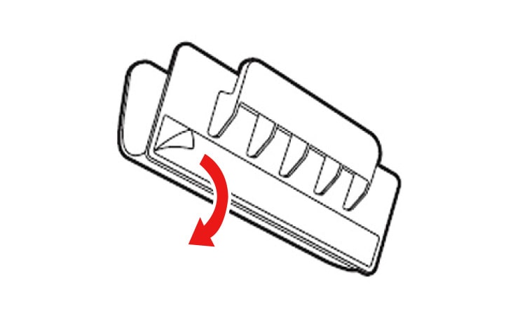Remove the protective film from the double sided tape